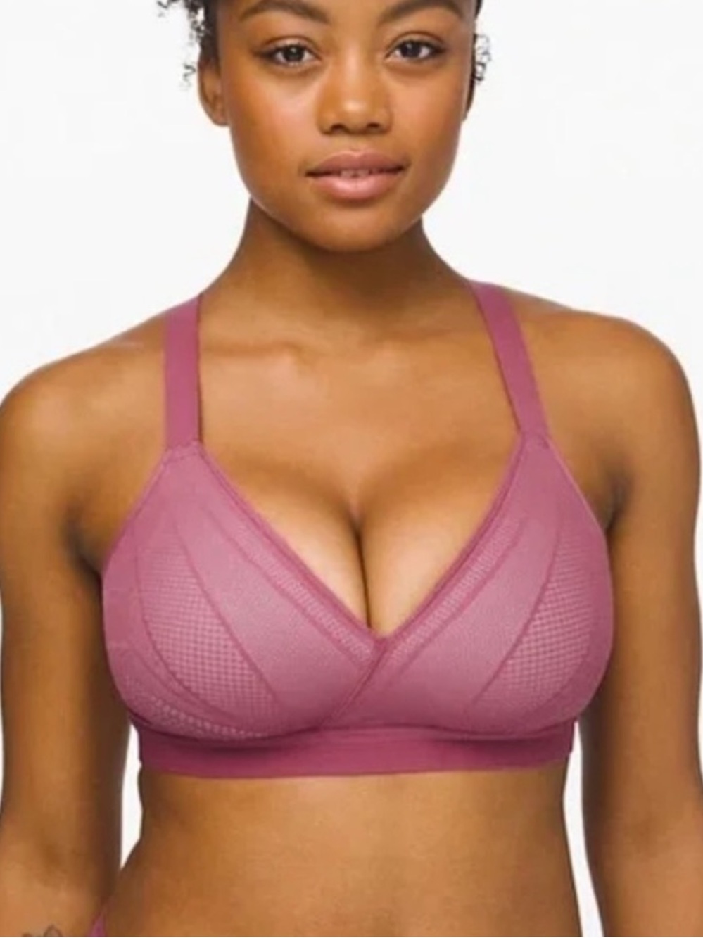 Lululemon Athletica Mauve Bra Like New size D32 Pink Purple Everyday Support